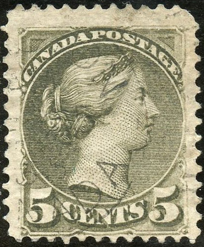 Queen Victoria - 15 cents 1876 - Canada stamp - Slate green - 30b