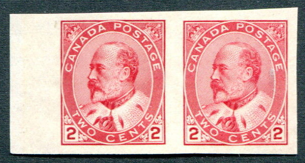 King Edward VII - 2 cents 1903 - Stamp Canada - Imperforate - Pair