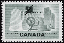 L'industrie textile du Canada 1953 - Timbre du Canada