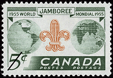Timbre de 1955 - Jamboree mondial - Timbre du Canada