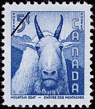 Timbre de 1956 - Chèvre des montagnes - Timbre du Canada