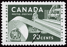 Pâte et papier 1956 - Timbre du Canada