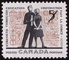 Timbre de 1962 - L'instruction fait la force - Timbre du Canada