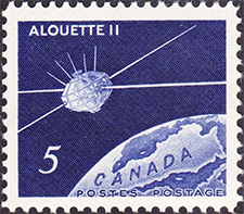 Timbre de 1966 - Alouette II - Timbre du Canada