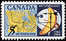 Météorologie, 1768-1968 1968 - Timbre du Canada