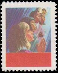 Visages d'enfants - 5 cents 1969 - Timbre du Canada - Couleur noire manqunate