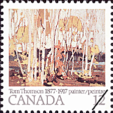 Bouleaux en automne 1977 - Timbre du Canada