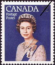 Reine Elizabeth II, 25e anniversaire d'accession au trône 1977 - Timbre du Canada