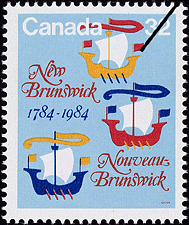 Nouveau-Brunswick, 1784-1984 1984 - Timbre du Canada