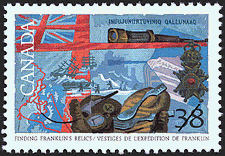 Vestiges de l'expédition de Franklin 1989 - Timbre du Canada