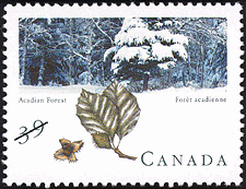 Forêt acadienne 1990 - Timbre du Canada