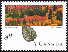 Forêt boréale 1990 - Timbre du Canada
