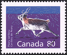 Caribou de Peary 1990 - Timbre du Canada