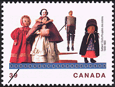 Poupées des colons, 1840-1900 1990 - Timbre du Canada