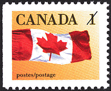 Le drapeau 1990 - Timbre du Canada