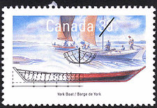 Barge de York 1990 - Timbre du Canada