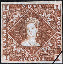 Timbre de 1853 - Reine Victoria - Timbre du Canada