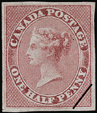 Timbre de 1857 - Reine Victoria - Timbre du Canada