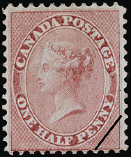 Timbre de 1858 - Reine Victoria - Timbre du Canada