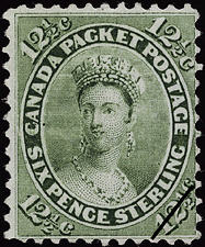 Queen Victoria 1859 - Canadian stamp