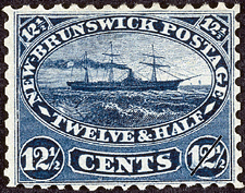 1860 - Steamship - Canadian stamp - Stamps of Canada