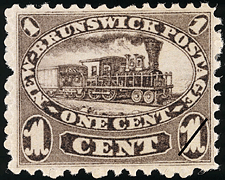 1860 - Locomotive - Canadian stamp - Stamps of Canada