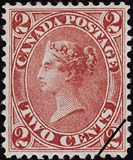 Timbre de 1864 - Reine Victoria - Timbre du Canada