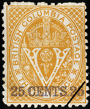Crown and Floral Emblems 1869 - Canadian stamp
