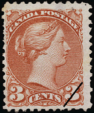 1870 - Reine Victoria - Canadian stamp - Stamps of Canada