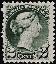 1872 - Reine Victoria - Canadian stamp - Stamps of Canada