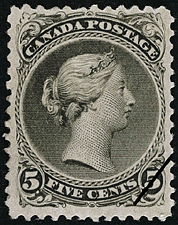 Timbre de 1875 - Reine Victoria - Timbre du Canada