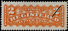 1875 - Registered letter stamp - Canadian stamp - Stamps of Canada