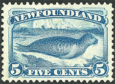 Timbre de 1880 - Phoque du Groenland - Timbre du Canada