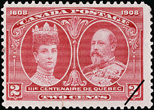 Édouard VII & Alexandra 1908 - Timbre du Canada
