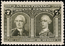 1908 - Montcalm & Wolfe  - Canadian stamp - Stamps of Canada