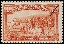 Partement pour l'ouest 1908 - Canadian stamp
