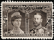 Prince & Princess of Wales  1908 - Canadian stamp