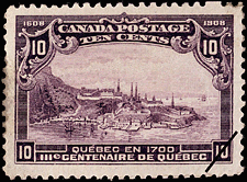 Québec en 1700  1908 - Timbre du Canada