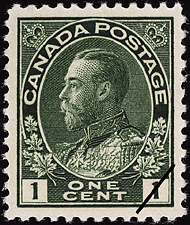 1911 - Roi Georges V - Canadian stamp - Stamps of Canada
