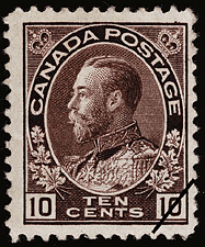 King George V 1912 - Canadian stamp