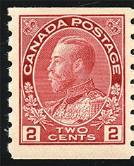 King Georges V 1912 - Canadian stamp