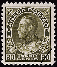 Timbre de 1912 - Roi Georges V - Timbre du Canada
