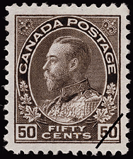 1912 - Roi Georges V - Canadian stamp - Stamps of Canada