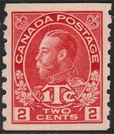 King Georges V 1916 - Canadian stamp