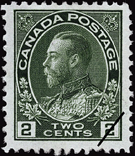 1922 - King George V - Canadian stamp - Stamps of Canada