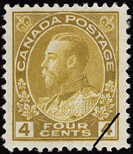 Timbre de 1922 - Roi Georges V - Timbre du Canada