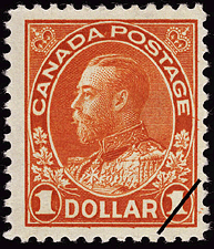 Timbre de 1923 - Roi Georges V - Timbre du Canada
