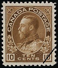 Timbre de 1925 - Roi Georges V - Timbre du Canada