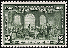 Fathers of Confederation  1927 - Canadian stamp