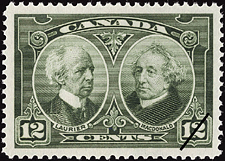 Laurier & Macdonald 1927 - Canadian stamp